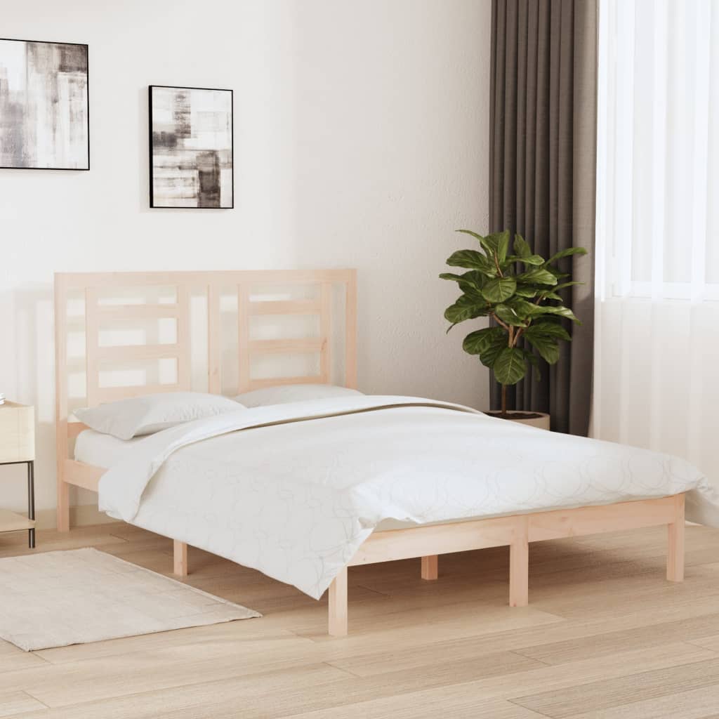 Letto senza Materasso 140x190 cm in Legno Massello di Pino