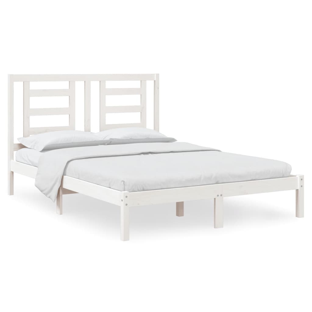 Giroletto senza Materasso Bianco 150x200 cm Legno Massello Pino