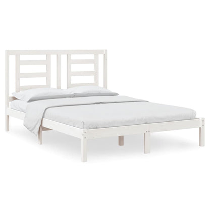 Giroletto senza Materasso Bianco 150x200 cm Legno Massello Pino