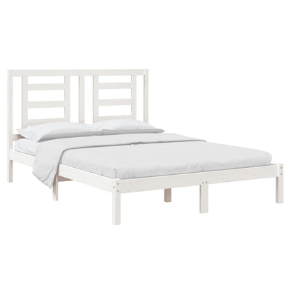 Giroletto senza Materasso Bianco 150x200 cm Legno Massello Pino