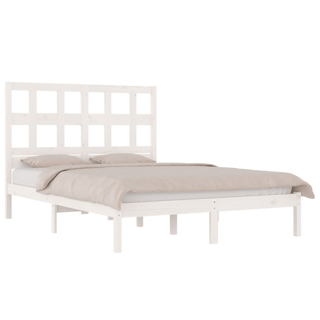 Giroletto senza Materasso Bianco 120x190 cm Legno Massello Pino