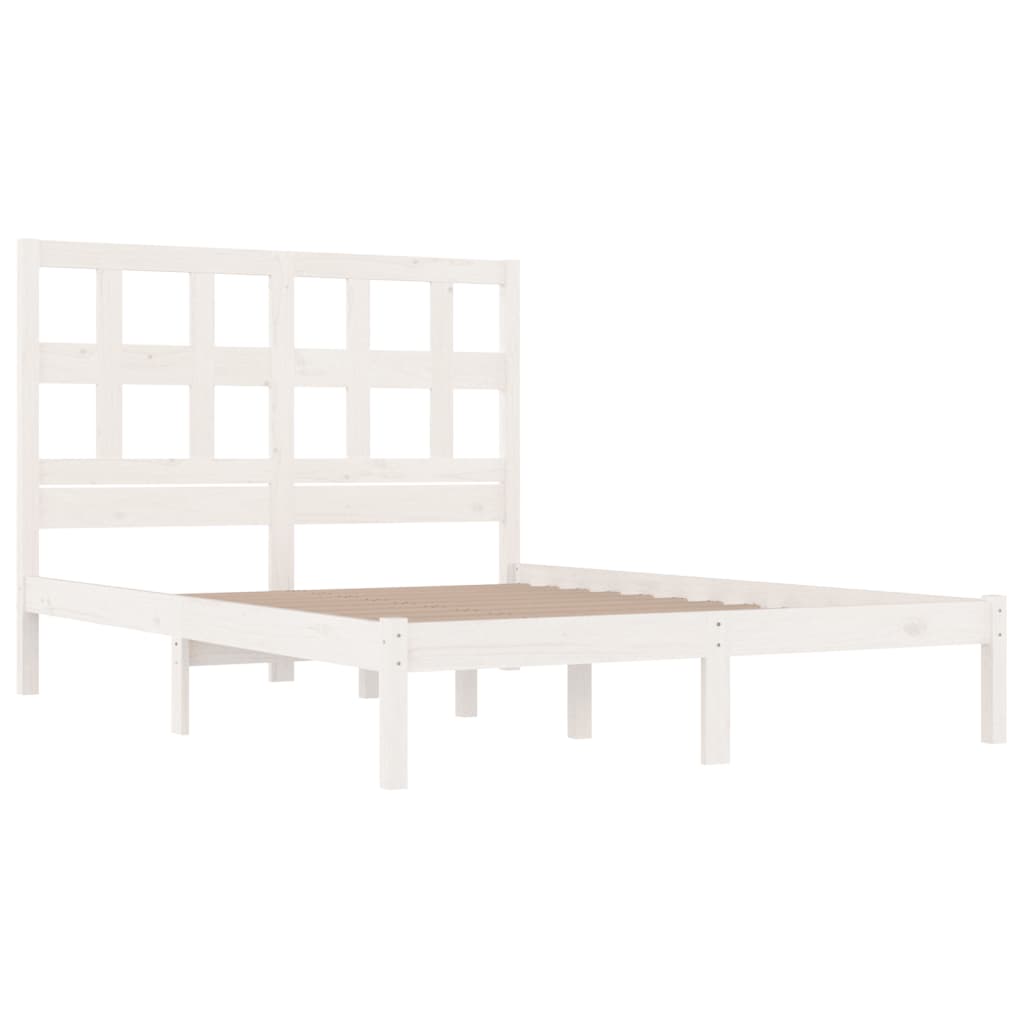 Giroletto senza Materasso Bianco 120x190 cm Legno Massello Pino