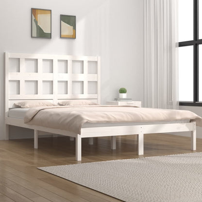 Giroletto senza Materasso Bianco 120x190 cm Legno Massello Pino