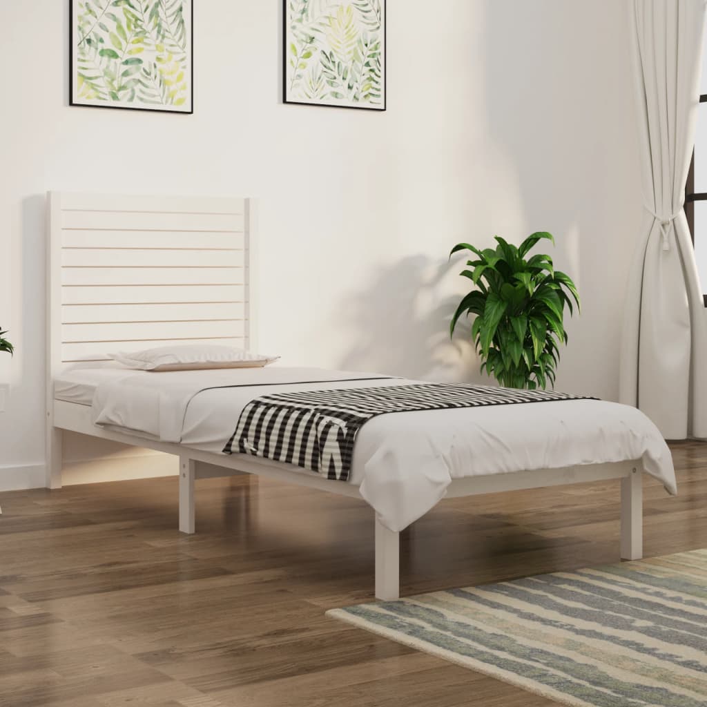 Giroletto Bianco in Legno Massello 90x190 cm Single