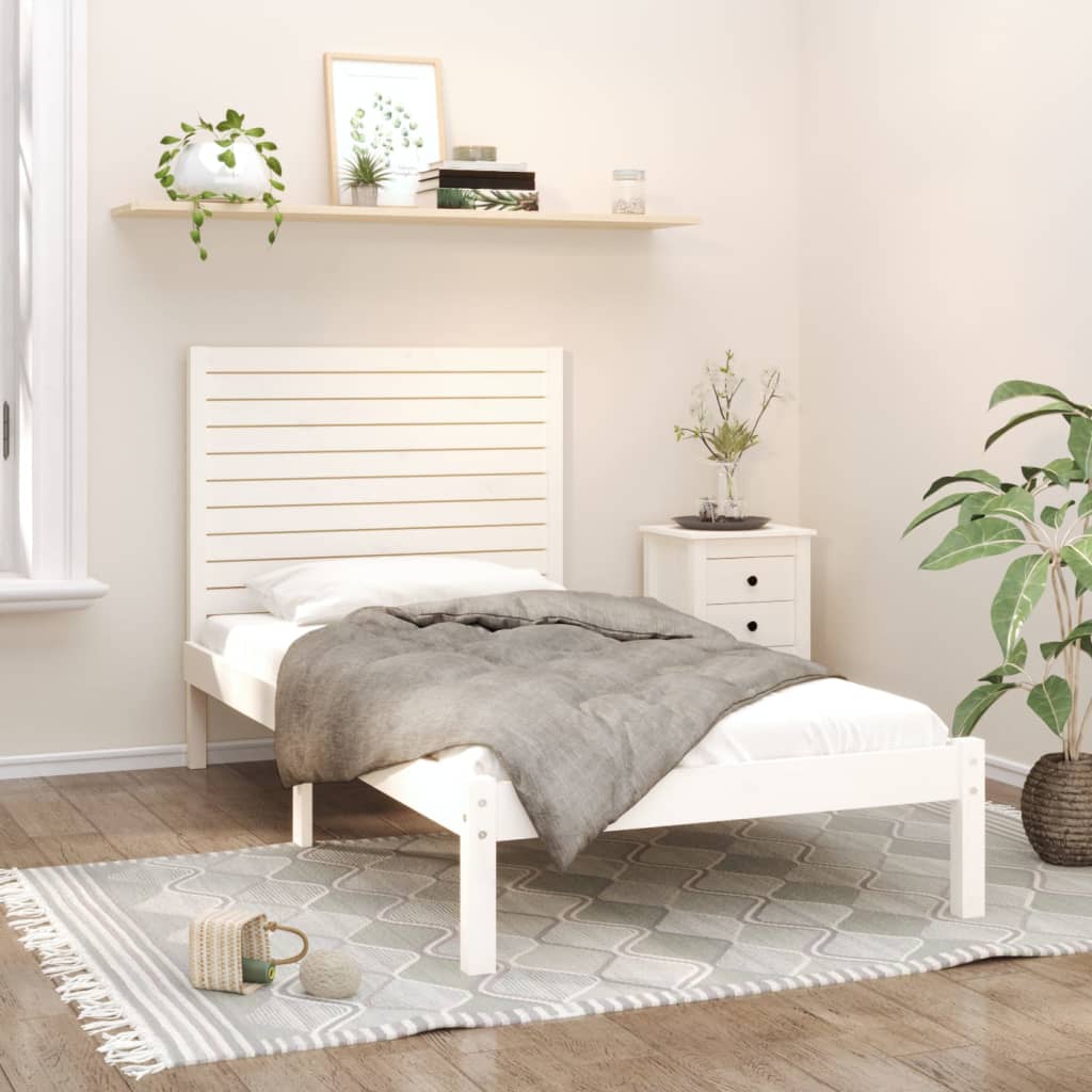 Giroletto Bianco in Legno Massello 90x200 cm