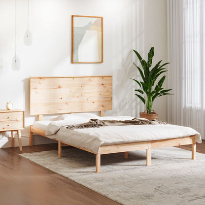 Letto senza Materasso 140x190 cm in Legno Massello di Pino