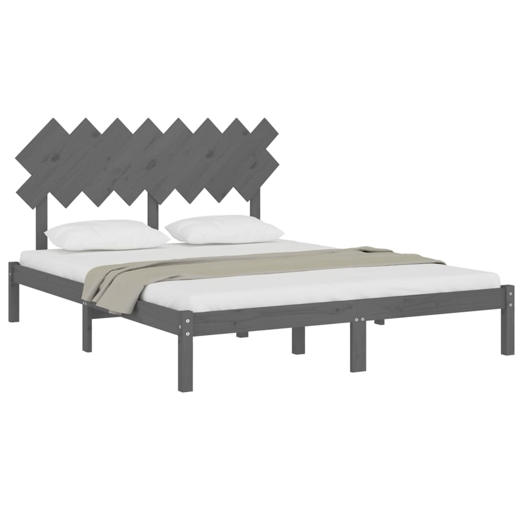 Giroletto Grigio 160x200 cm in Legno Massello