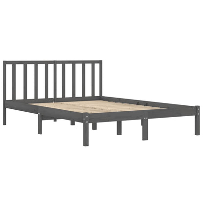 Giroletto Grigio in Legno Massello di Pino 135x190 cm Double