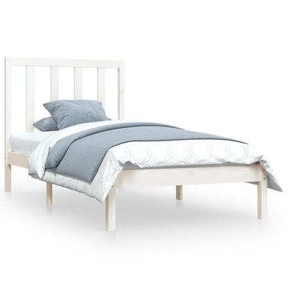Giroletto in Legno Massello Bianco 75x190 cm Small Single