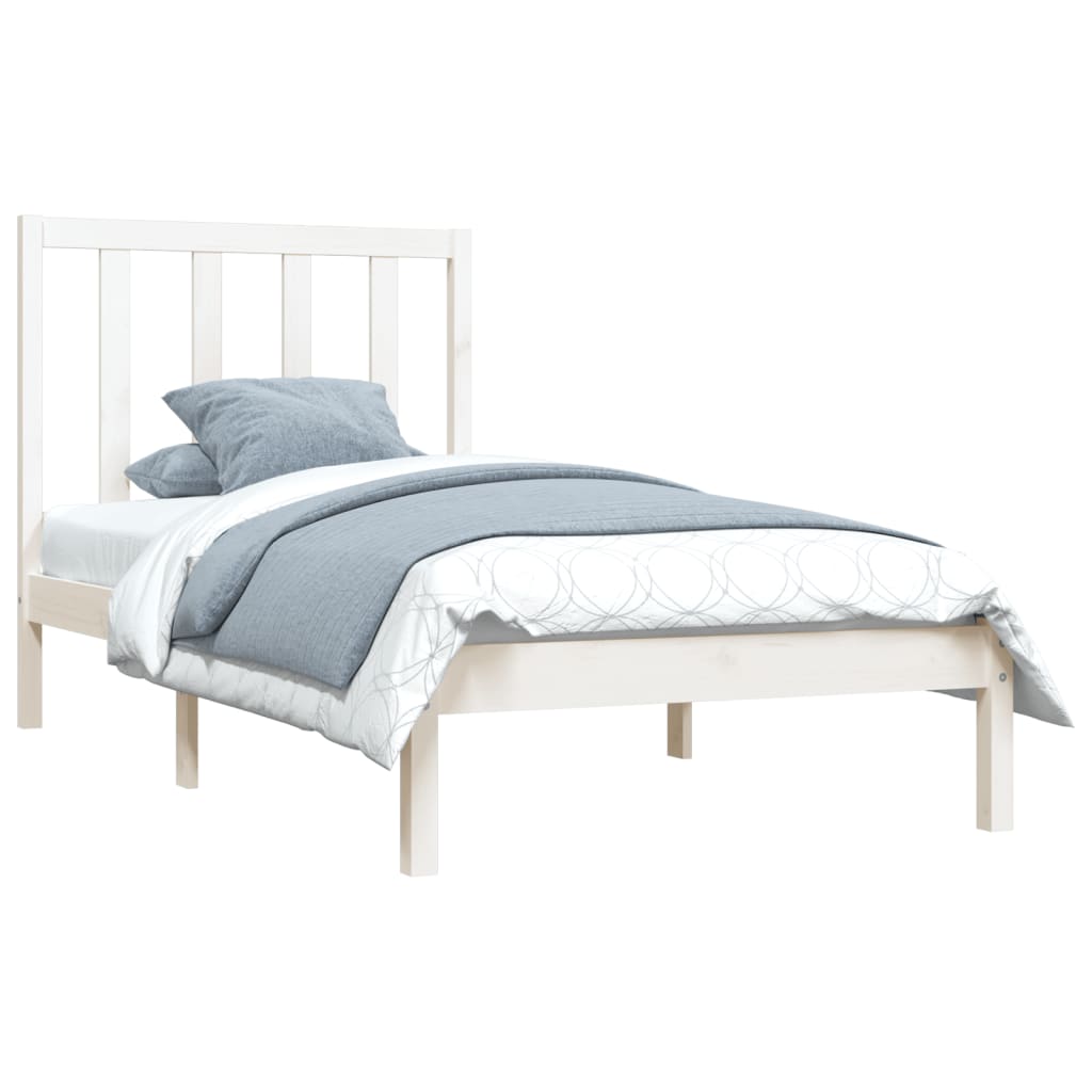 Giroletto in Legno Massello Bianco 75x190 cm Small Single