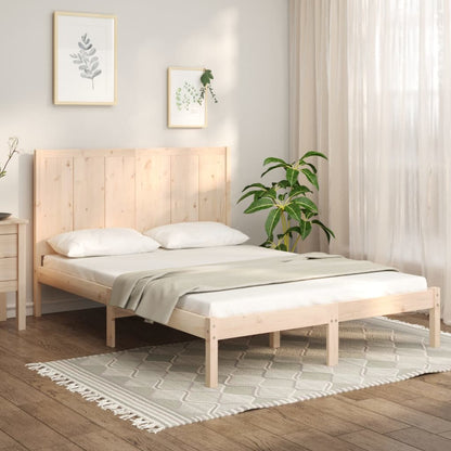Letto senza Materasso 140x190 cm in Legno Massello di Pino