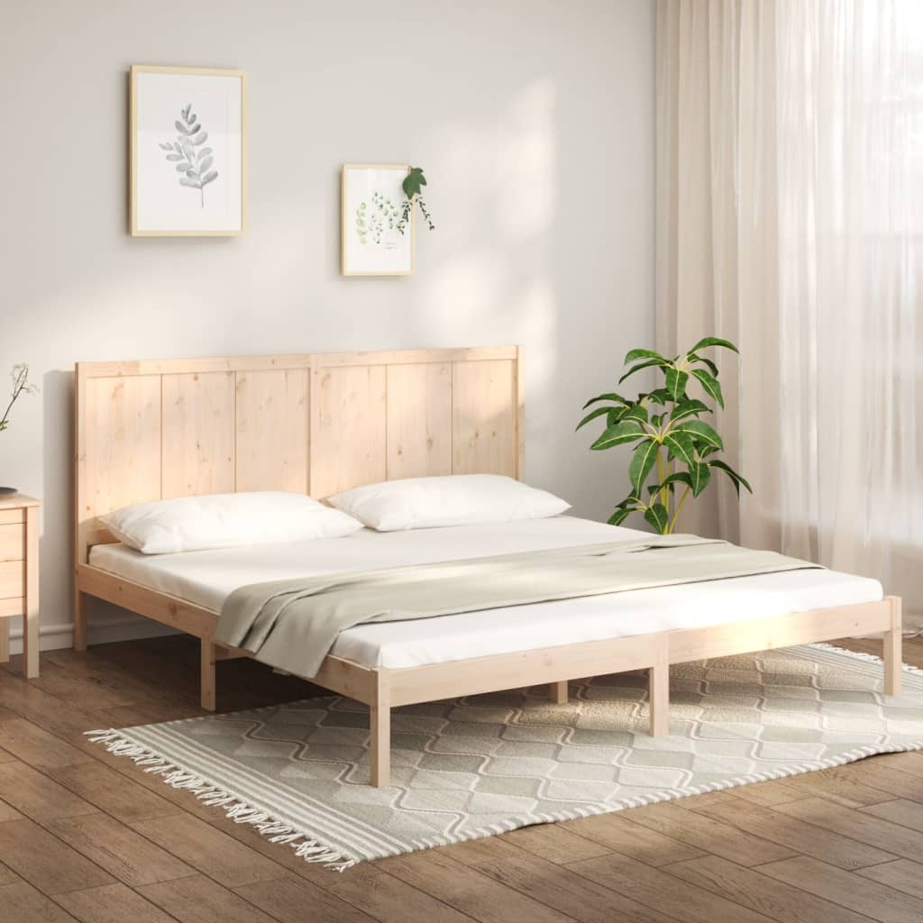 Giroletto senza Materasso 200x200 cm in Legno Massello di Pino