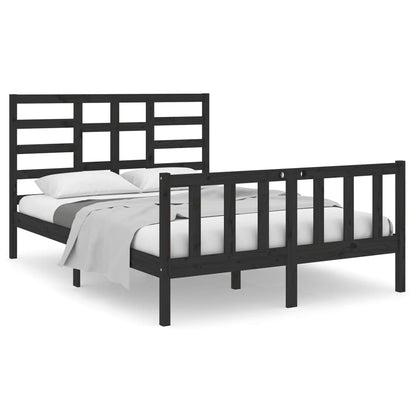 Giroletto Nero in Legno Massello 135x190 cm Double
