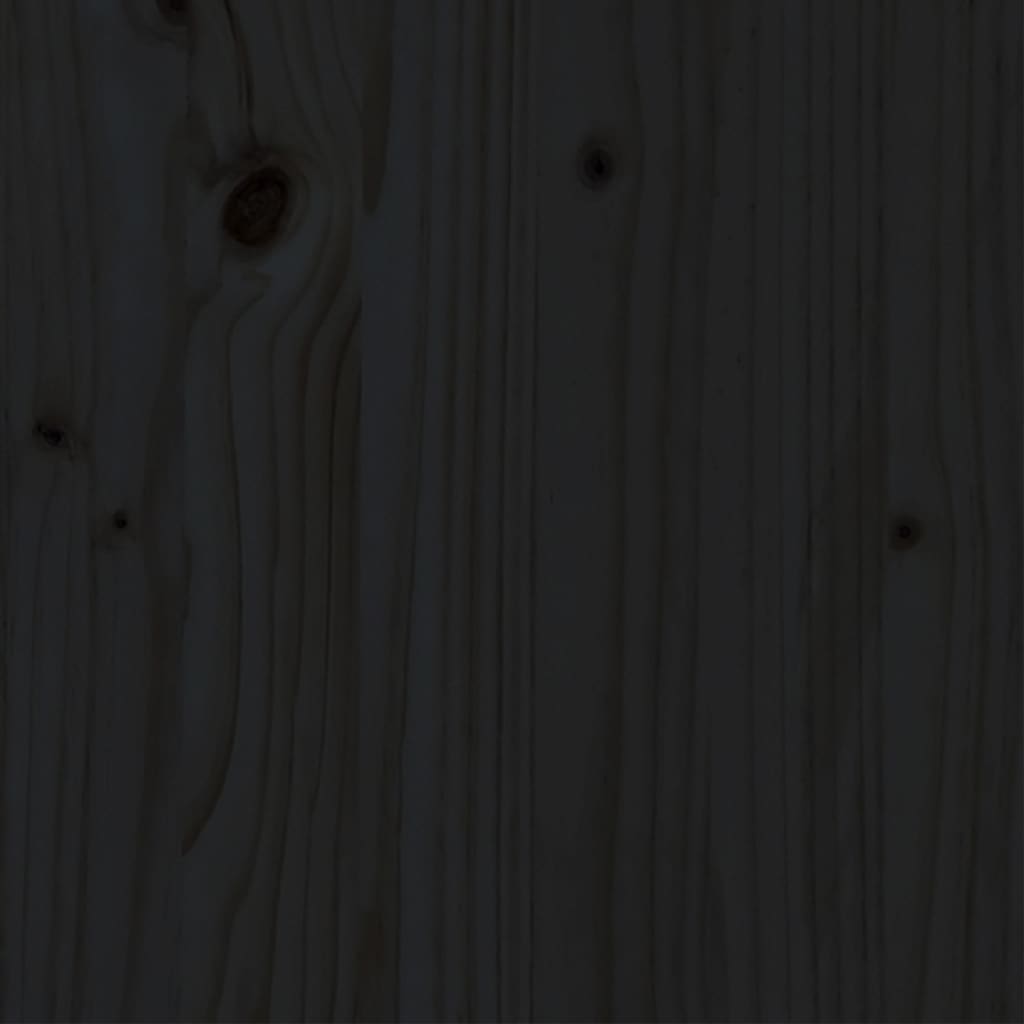 Giroletto in Legno Massello Nero 75x190 cm Small Single