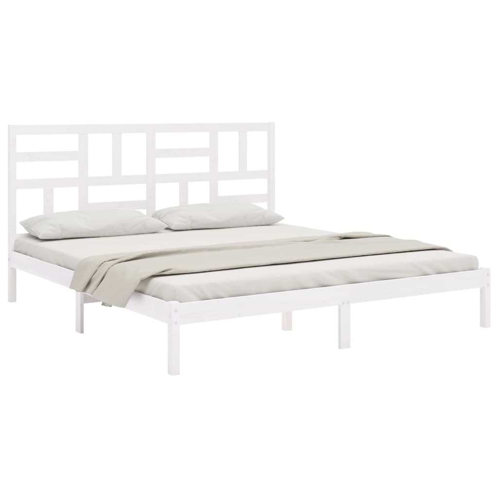Giroletto Bianco in Legno Massello 180x200 cm Super King