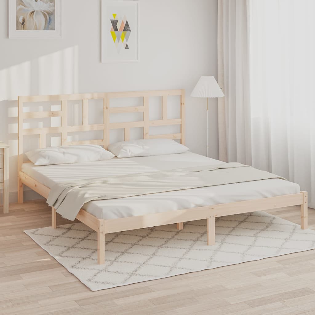 Giroletto senza Materasso in Legno Massello 200x200 cm