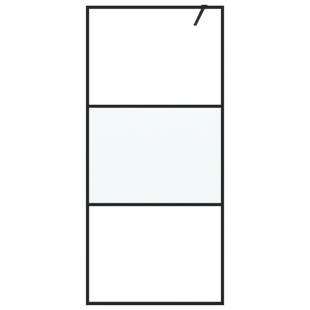Parete Doccia Walk in 90x195 cm Vetro Semi Smerigliato ESG