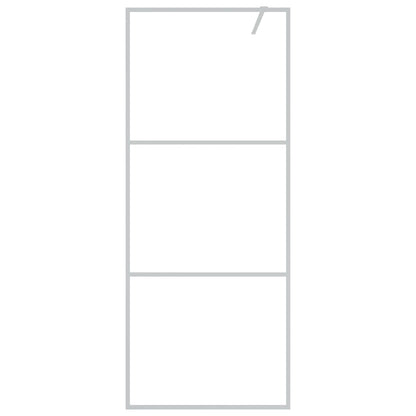 Parete Doccia Walk in Argento 80x195 cm Vetro Trasparente ESG
