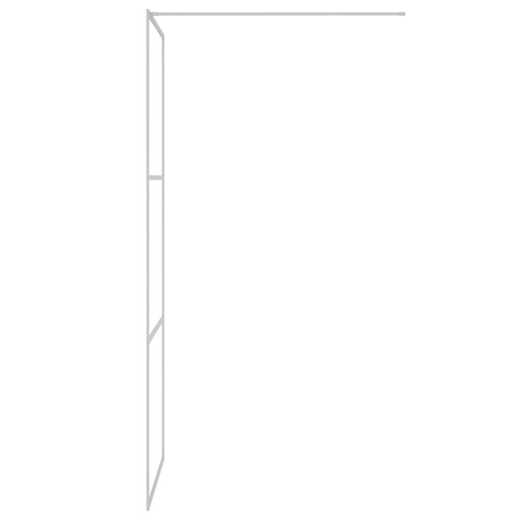 Parete Doccia Walk in Argento 80x195 cm Vetro Trasparente ESG