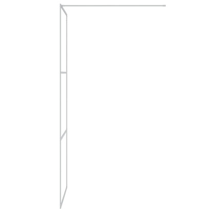 Parete Doccia Walk in Argento 80x195 cm Vetro Trasparente ESG