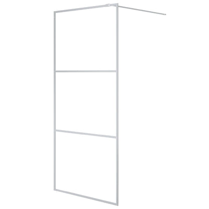 Parete Doccia Walk in Argento 90x195 cm Vetro Trasparente ESG