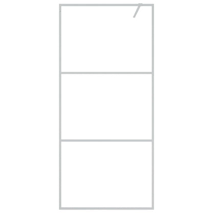 Parete Doccia Walk in Argento 90x195 cm Vetro Trasparente ESG