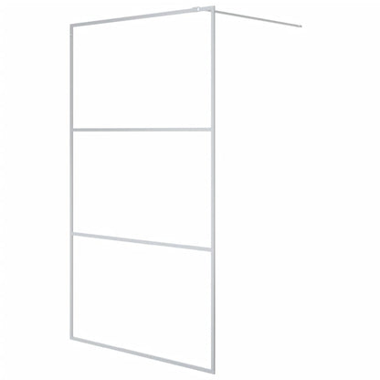 Parete Doccia Walk in Argento 115x195 cm Vetro Trasparente ESG