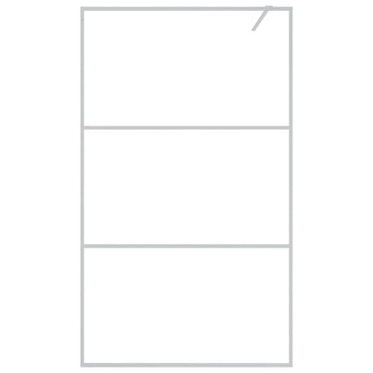 Parete Doccia Walk in Argento 115x195 cm Vetro Trasparente ESG