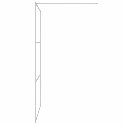 Parete Doccia Walk in Argento 115x195 cm Vetro Trasparente ESG