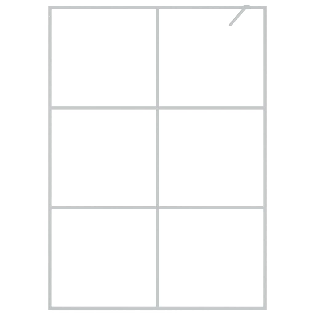 Parete Doccia Walk in Argento 140x195 cm Vetro Trasparente ESG