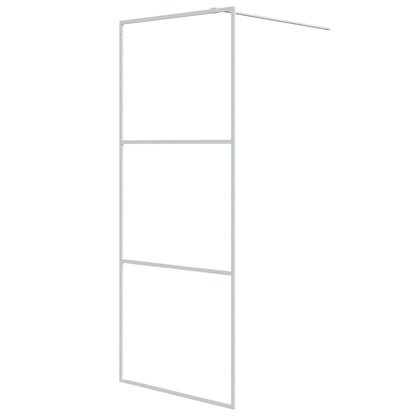Parete Doccia Walk in Bianca 80x195 cm Vetro Trasparente ESG