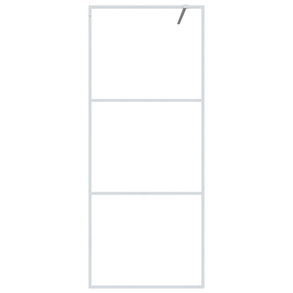 Parete Doccia Walk in Bianca 80x195 cm Vetro Trasparente ESG