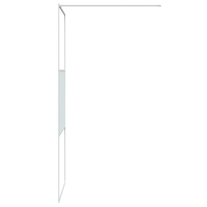 Parete Doccia Walk in Bianca 80x195 cm Vetro Trasparente ESG
