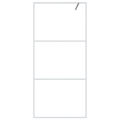 Parete Doccia Walk in Bianca 90x195 cm Vetro Trasparente ESG