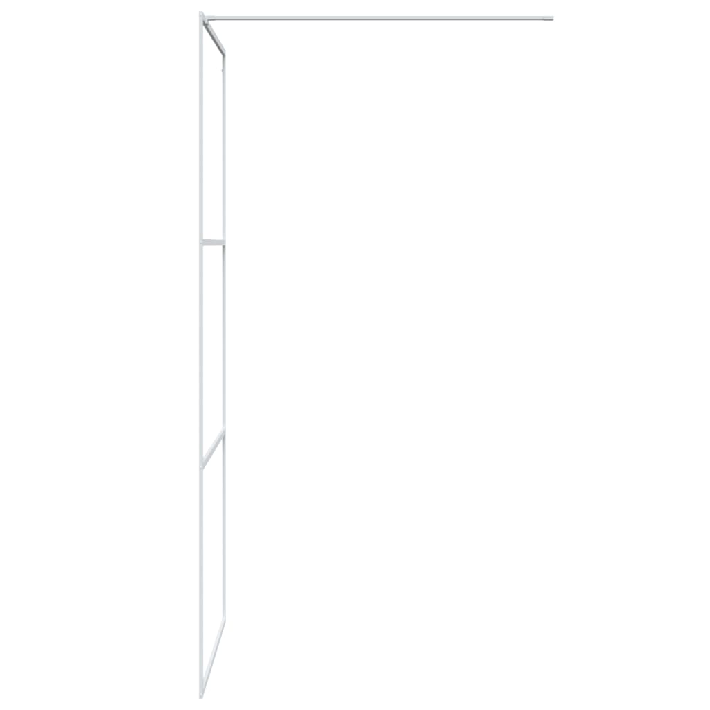 Parete Doccia Walk in Bianca 90x195 cm Vetro Trasparente ESG