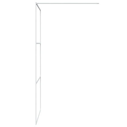 Parete Doccia Walk in Bianca 100x195 cm Vetro Trasparente ESG