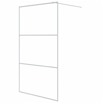 Parete Doccia Walk in Bianca 115x195 cm Vetro Trasparente ESG