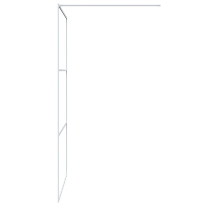 Parete Doccia Walk in Bianca 115x195 cm Vetro Trasparente ESG