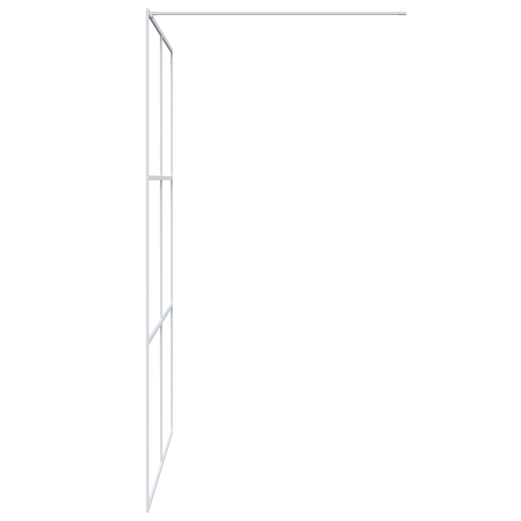 Parete Doccia Walk in Bianca 140x195 cm Vetro Trasparente ESG