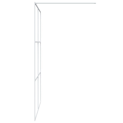 Parete Doccia Walk in Bianca 140x195 cm Vetro Trasparente ESG