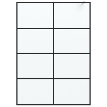 Parete Doccia Walk in Nera 140x195 cm Vetro Smerigliato ESG
