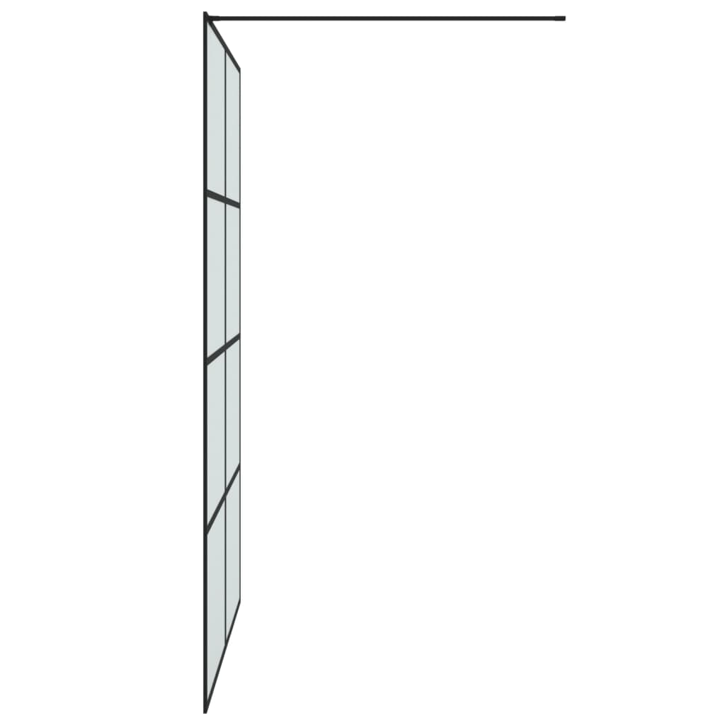 Parete Doccia Walk in Nera 140x195 cm Vetro Smerigliato ESG