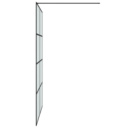 Parete Doccia Walk in Nera 140x195 cm Vetro Smerigliato ESG