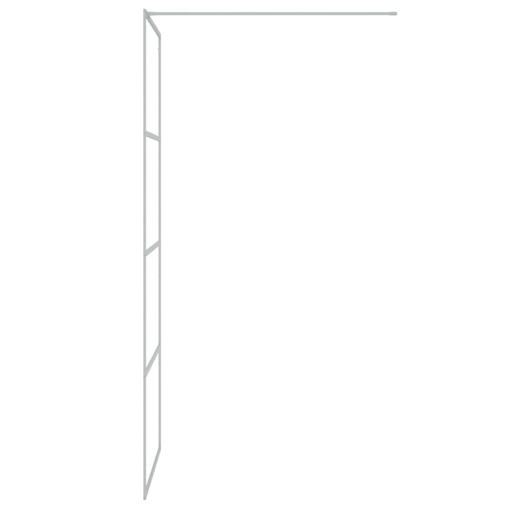 Parete Doccia Walk in Argento 80x195 cm Vetro Trasparente ESG