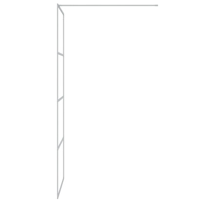 Parete Doccia Walk in Argento 80x195 cm Vetro Trasparente ESG