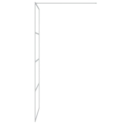 Parete Doccia Walk in Argento 90x195 cm Vetro Trasparente ESG