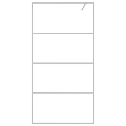 Parete Doccia Walk in Argento 100x195 cm Vetro Trasparente ESG