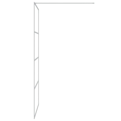 Parete Doccia Walk in Argento 100x195 cm Vetro Trasparente ESG