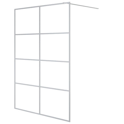 Parete Doccia Walk in Argento 140x195 cm Vetro Trasparente ESG