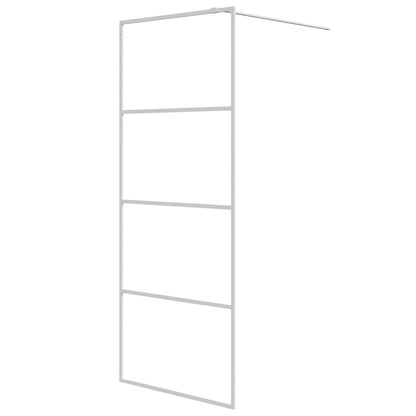 Parete Doccia Walk in Bianca 80x195 cm Vetro Trasparente ESG